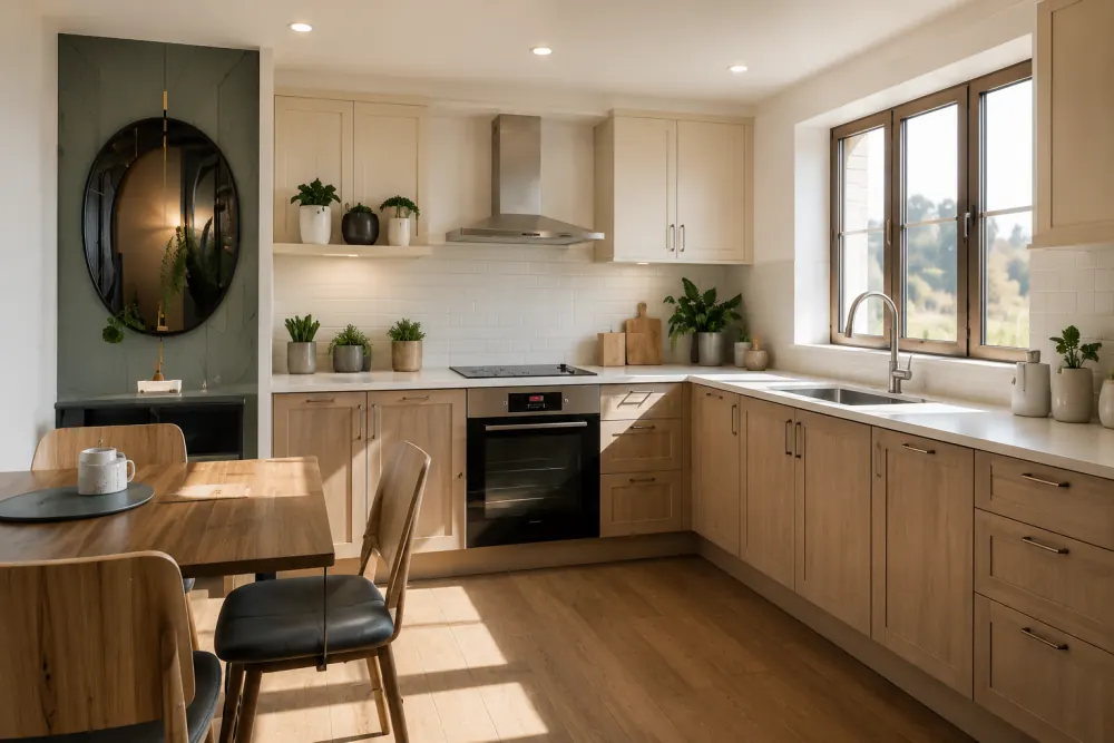 Domestic cleaning in West Lothian — clean, tidy home kitchen